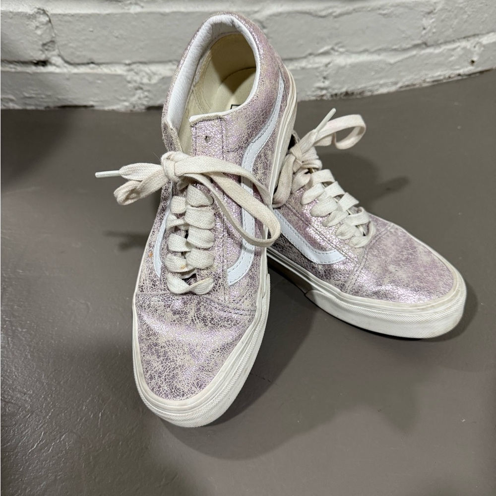 Vans Women's Sneakers in Sparkling Pink and White